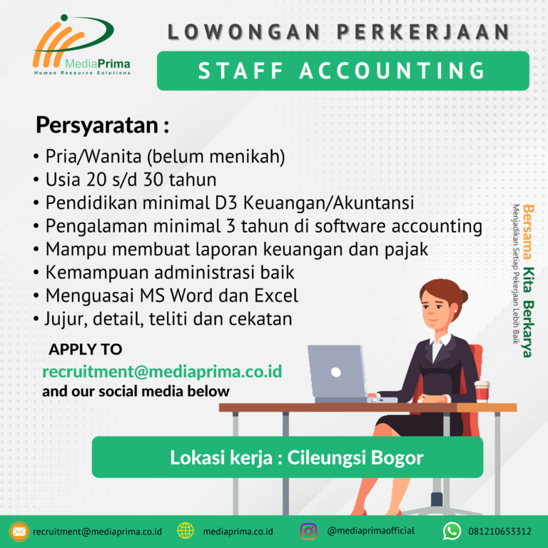 Staff-Accounting Media Prima HR Solutions